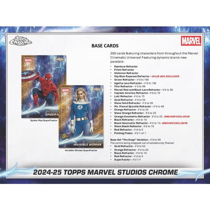 Marvel Studios Chrome Hobby 8-Box Case (Topps 2024/25)
