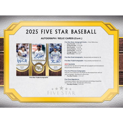 2025 Topps Five Star Baseball Hobby Box