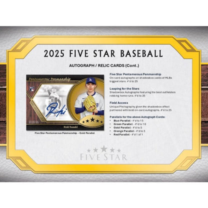 2025 Topps Five Star Baseball Hobby Box