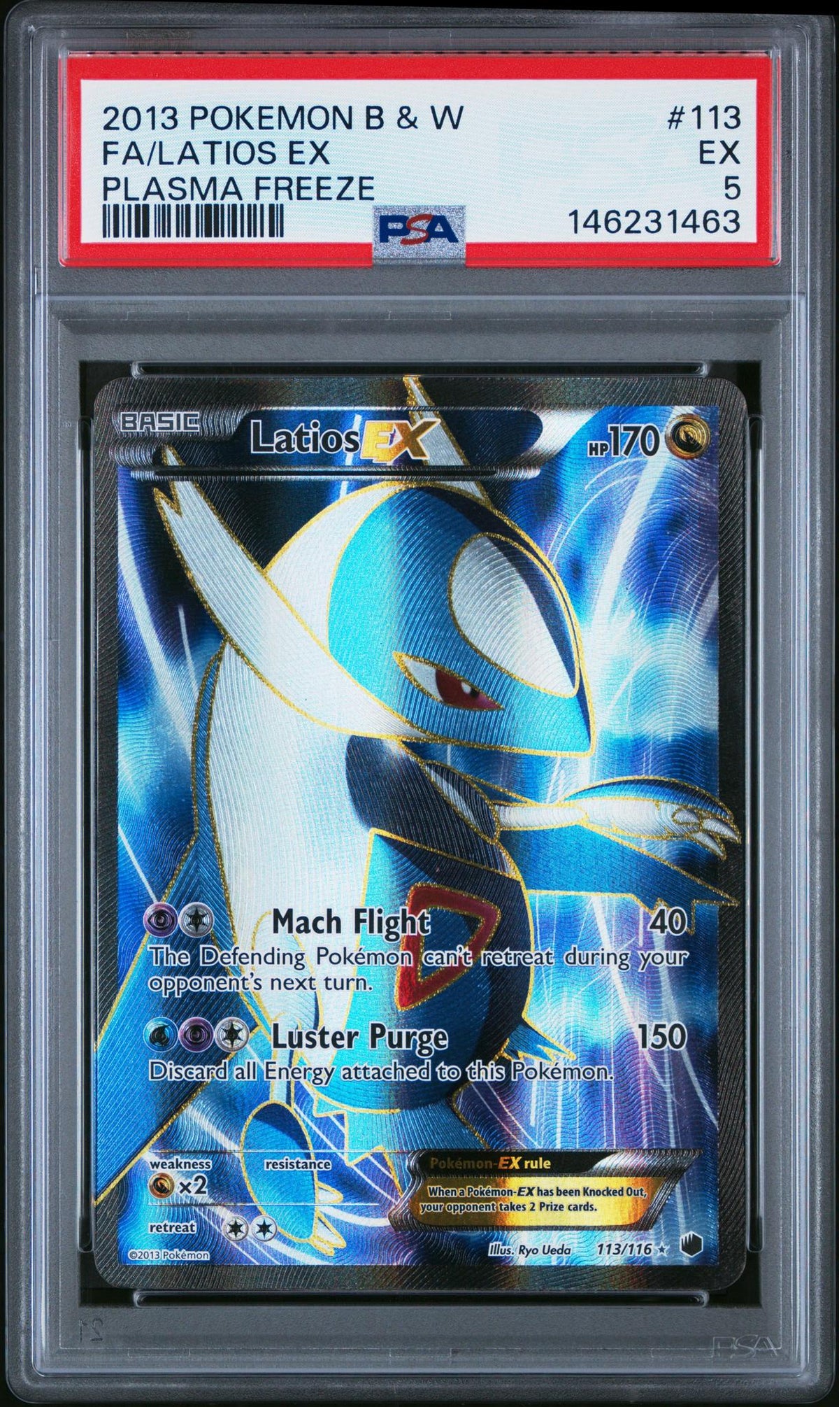 2013 Pokemon Black and White Plasma Freeze Holo Latios Ex #113 PSA 5 146231463