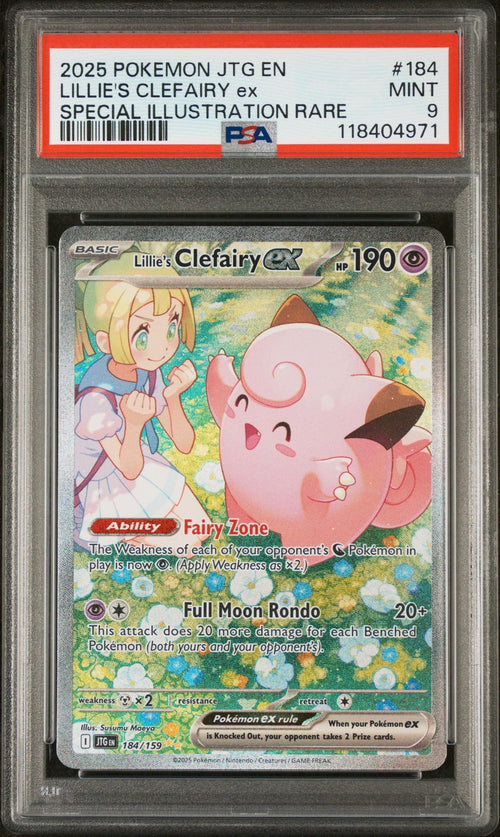 2025 Pokemon Scarlet and Violet Journey Together Special Illustration Rare Lillie's Clefairy Ex #184 /118404971 PSA 9