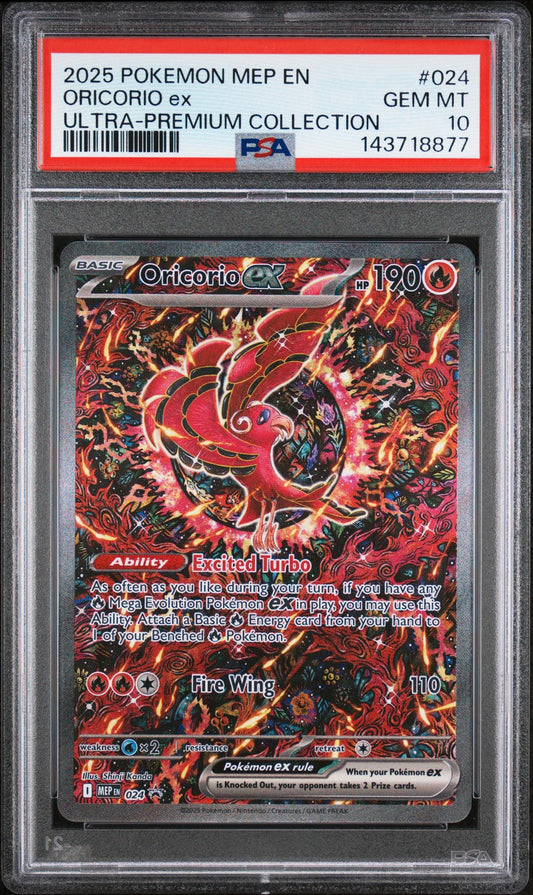 2025 Pokemon Black Star Promo Ultra Premium Collection Oricorio Ex #024 PSA 10