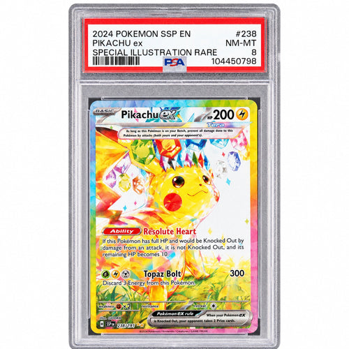 2024 Pokemon Scarlet and Violet Surging Sparks Special Illustration Rare Pikachu Ex #238 PSA 8