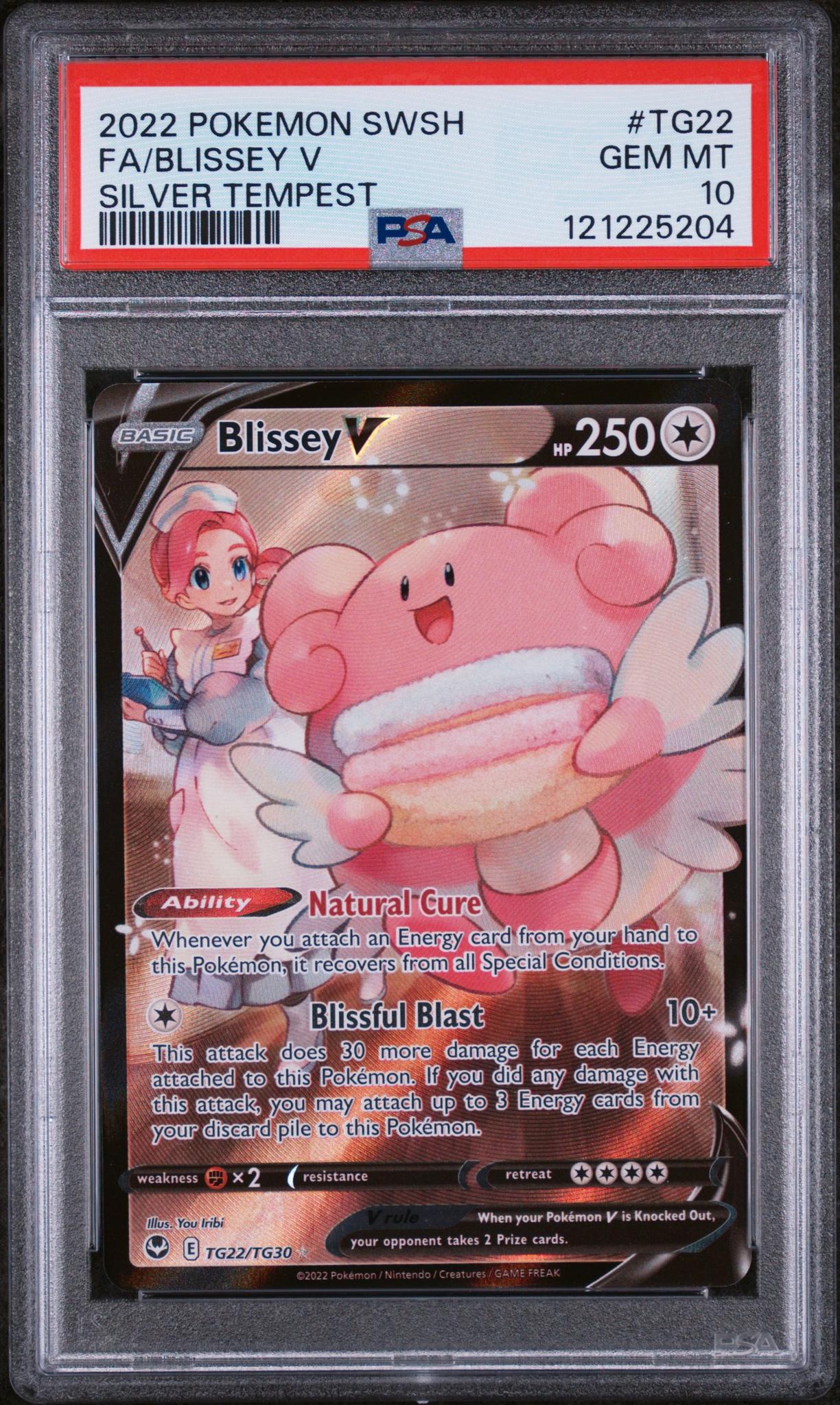 2022 Pokemon Sword and Shield Silver Tempest Trainer Gallery Blissey V #TG22 /121225204 PSA 10