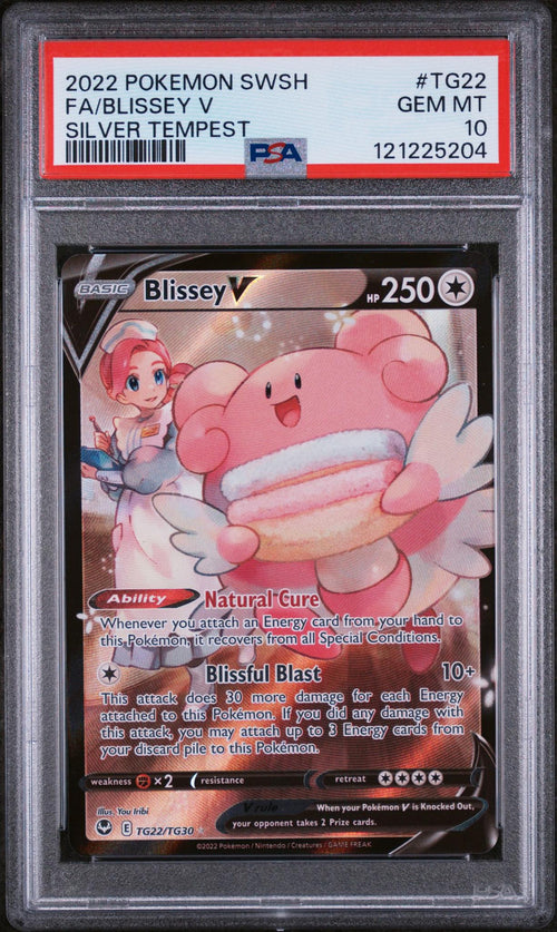 2022 Pokemon Sword and Shield Silver Tempest Trainer Gallery Blissey V #TG22 /121225204 PSA 10