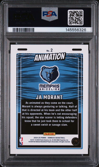 2024 Panini Donruss Animation Ja Morant #2 PSA 10
