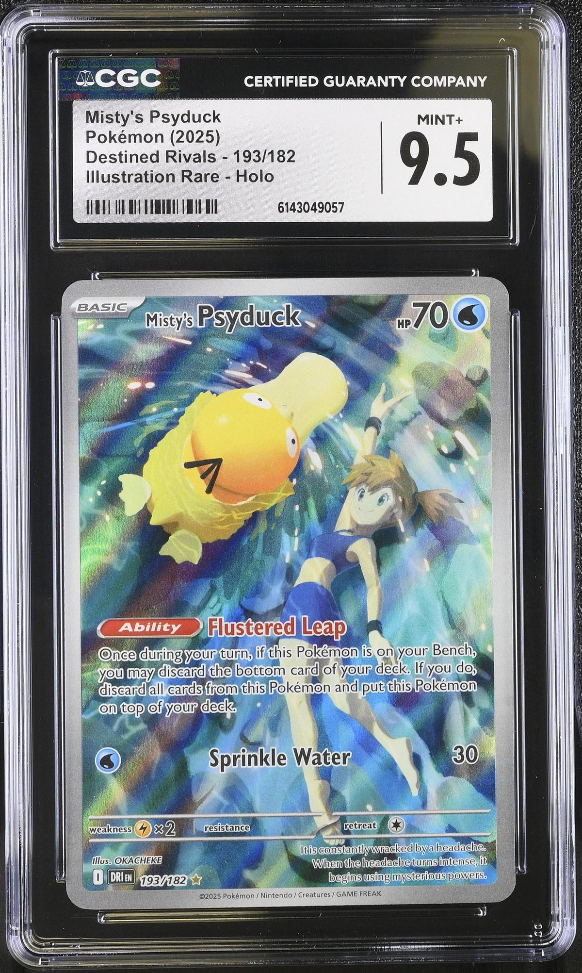 2025 Pokemon #193/182 Misty's Psyduck Destined Rivals CGC 9.5