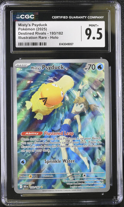 2025 Pokemon #193/182 Misty's Psyduck Destined Rivals CGC 9.5