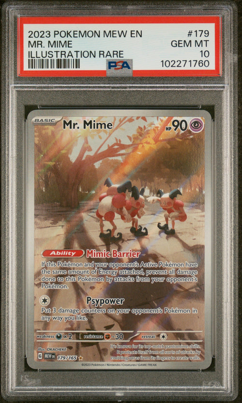 2023 Pokemon Scarlet and Violet 151 Illustration Rare Mr. Mime #179 PSA 10