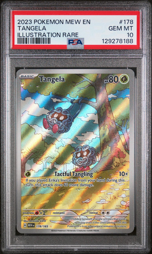 2023 Pokemon Scarlet and Violet 151 Illustration Rare Tangela #178 PSA 10