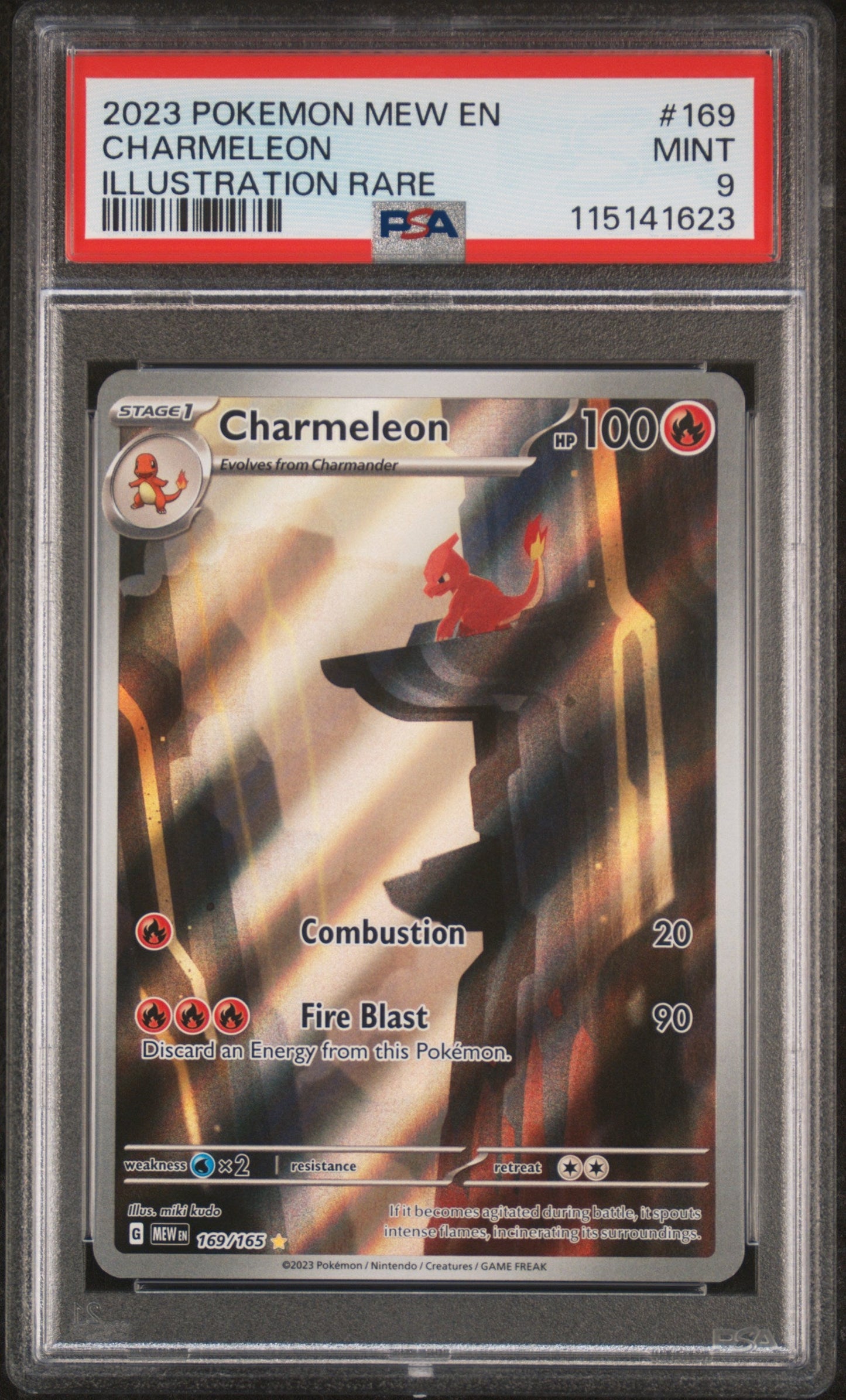 2023 Pokemon Scarlet and Violet 151 Illustration Rare Charmeleon #169 PSA 9