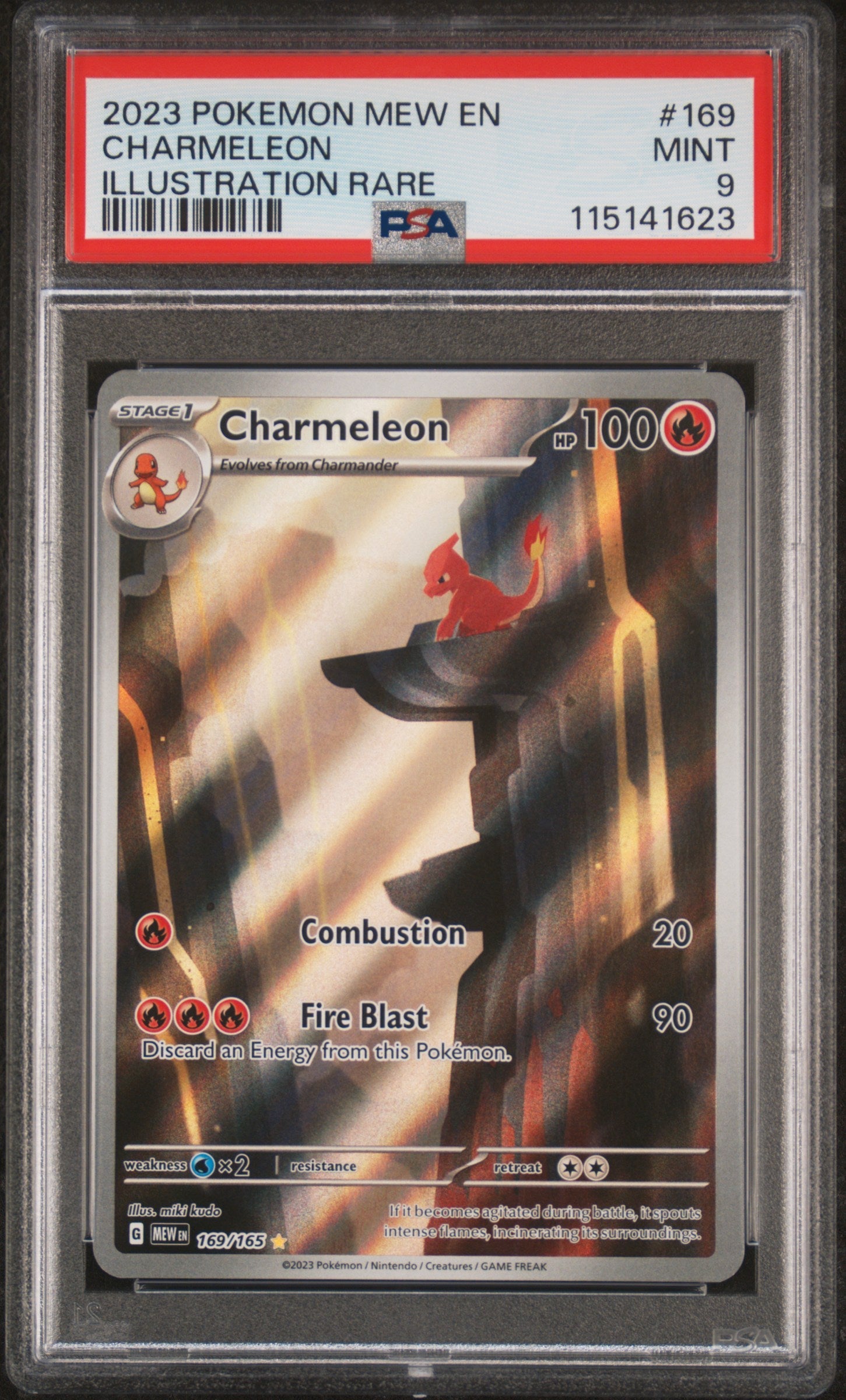 2023 Pokemon Scarlet and Violet 151 Illustration Rare Charmeleon #169 PSA 9