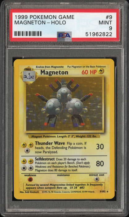1999 Pokemon Game Holo Magneton #9 PSA 9