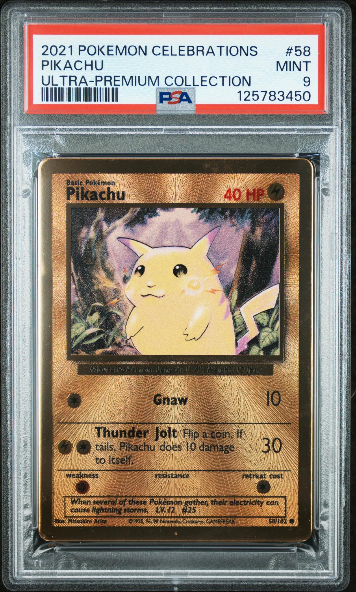 2021 Pokemon Celebrations Ultra Premium Collection Pikachu #58 PSA 9