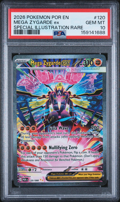 2026 Pokemon Mega Evolution Perfect Order Special Illustration Rare Mega Zygarde Ex #120 PSA 10