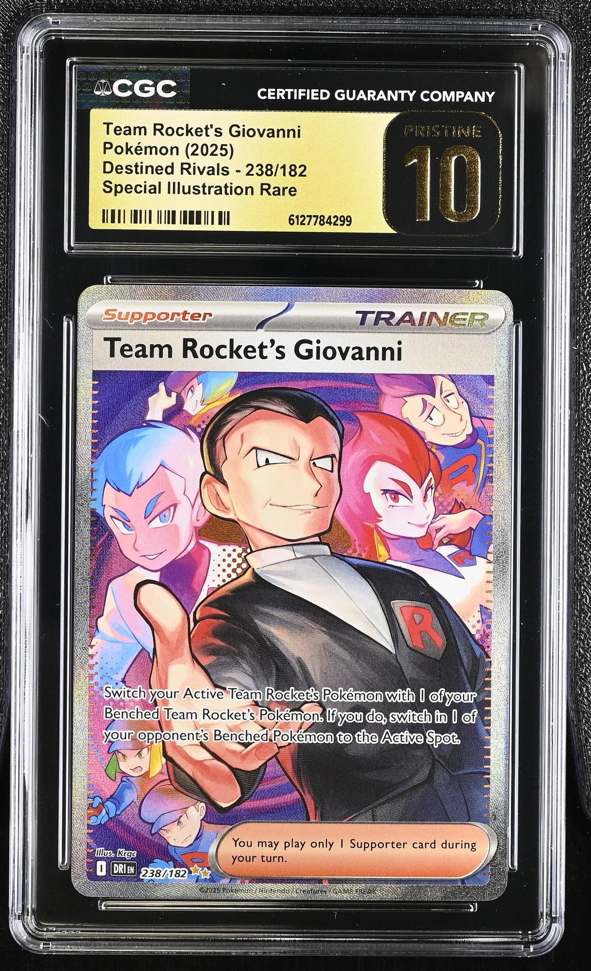 2025 #238/182 Team Rocket's Giovanni Destined Rivals CGC 10