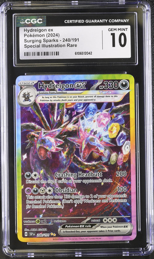 2024 #240/191 Hydreigon ex Surging Sparks CGC 10