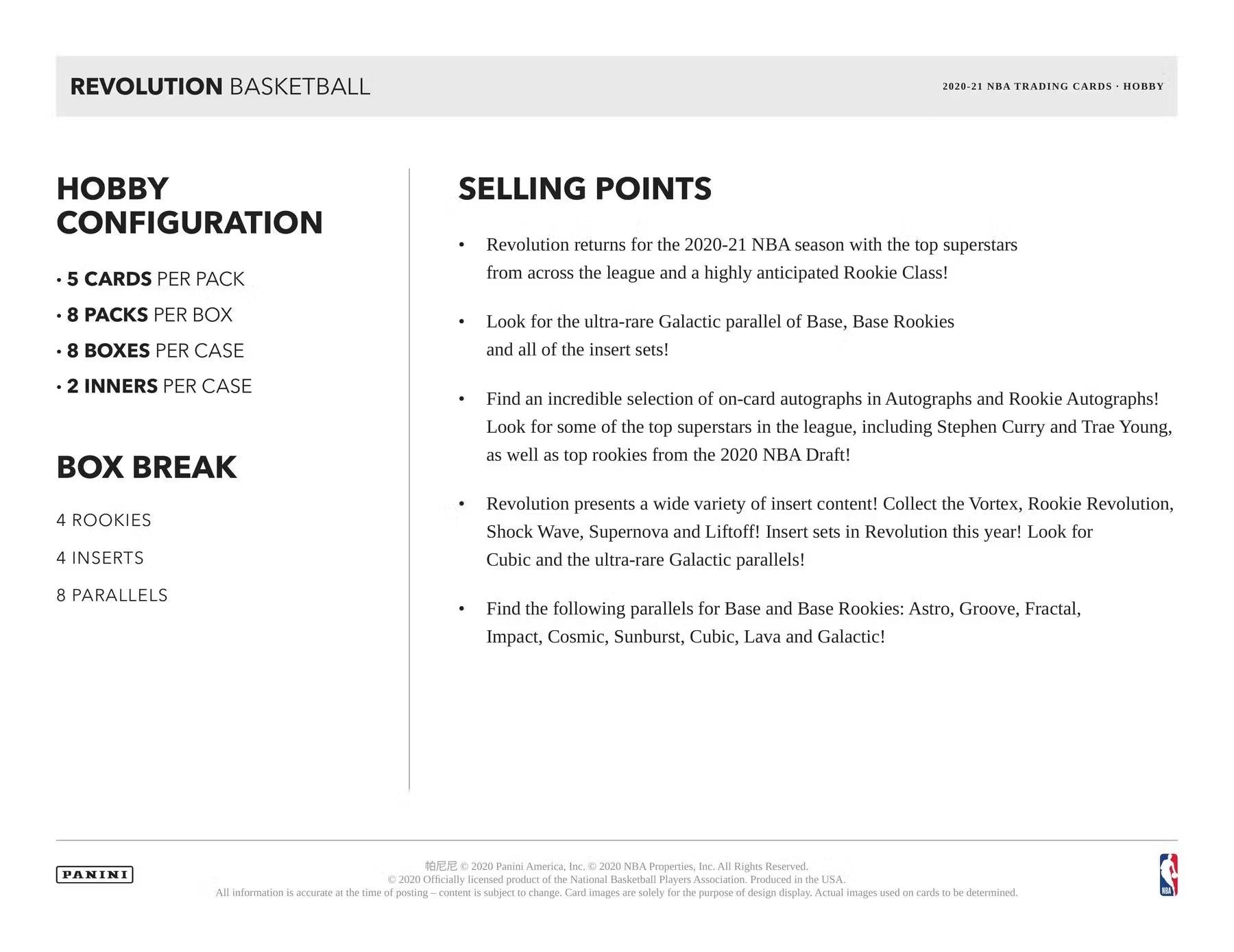 2020-21 Panini Revolution Basketball Hobby Box