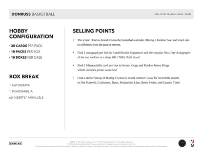 2021/22 Panini Donruss Basketball Hobby Box