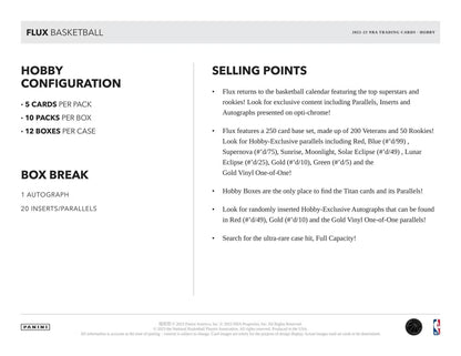 2022-23 Panini Flux Basketball Hobby Box