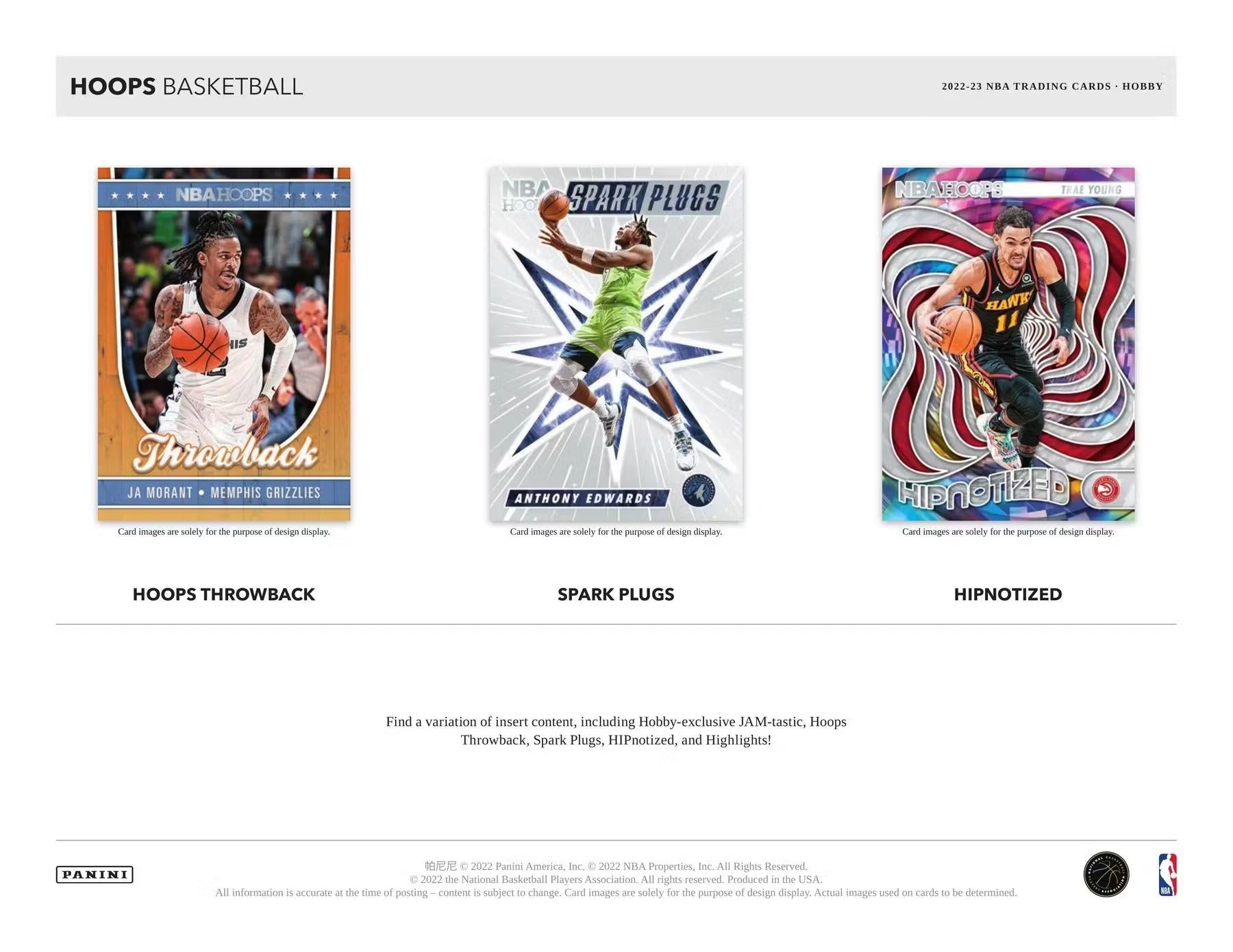 2022-23 Panini NBA Hoops Basketball Hobby Box
