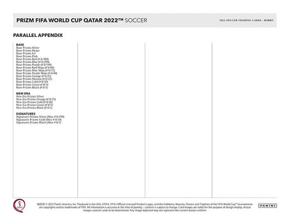 2022 Panini Prizm World Cup Soccer Hobby Box
