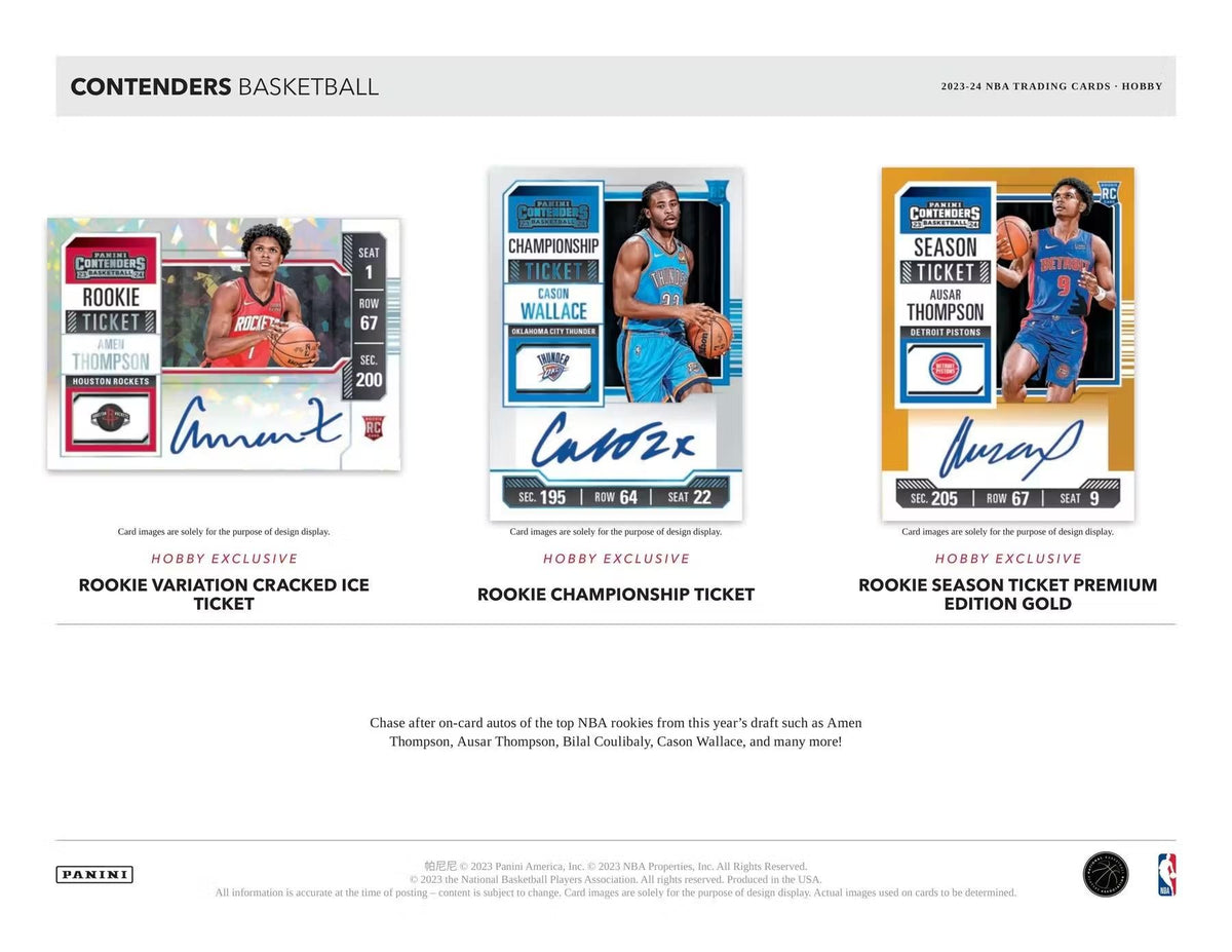 2023-24 Panini Contenders Basketball Hobby Box