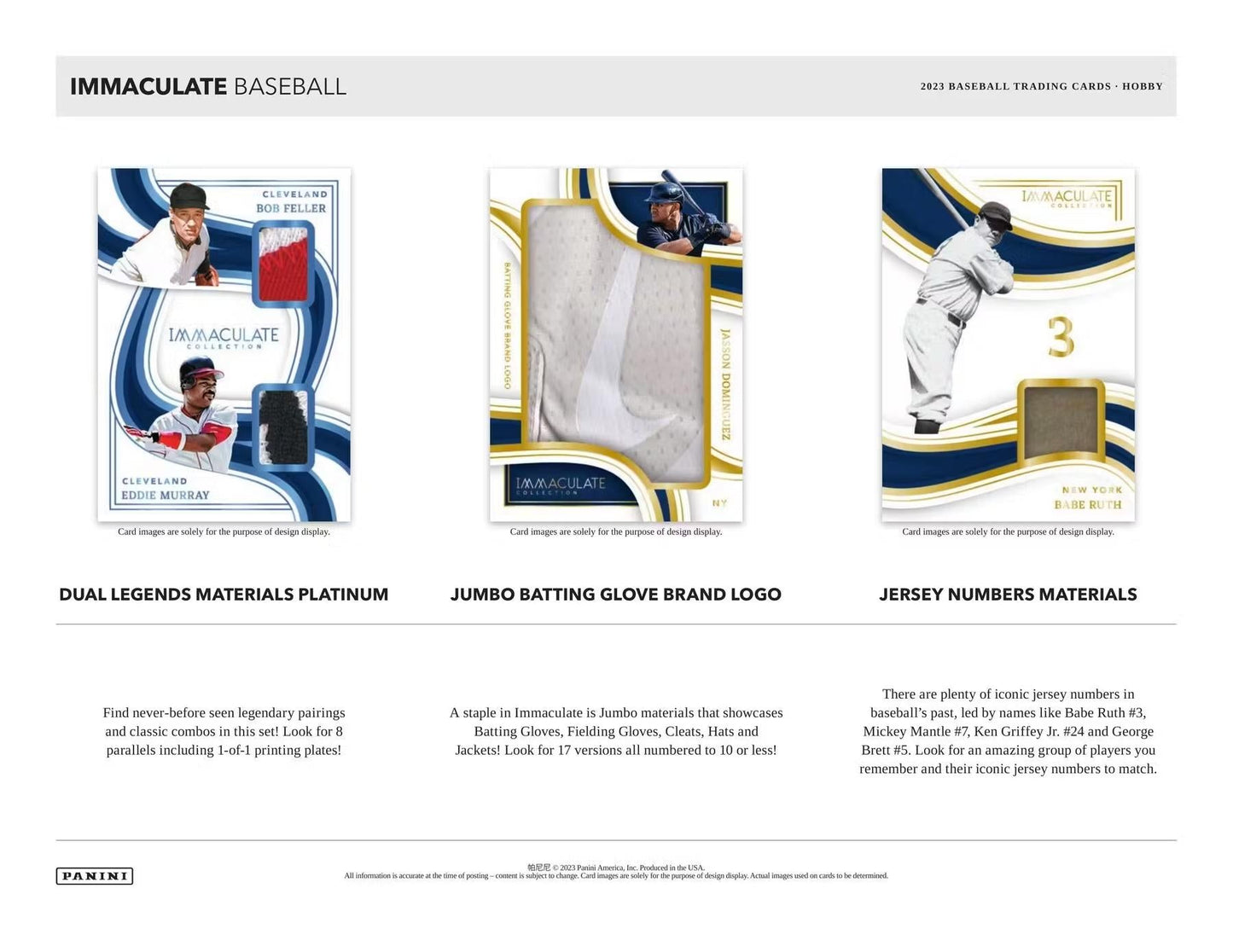 2023 Panini Immaculate Baseball Hobby Box