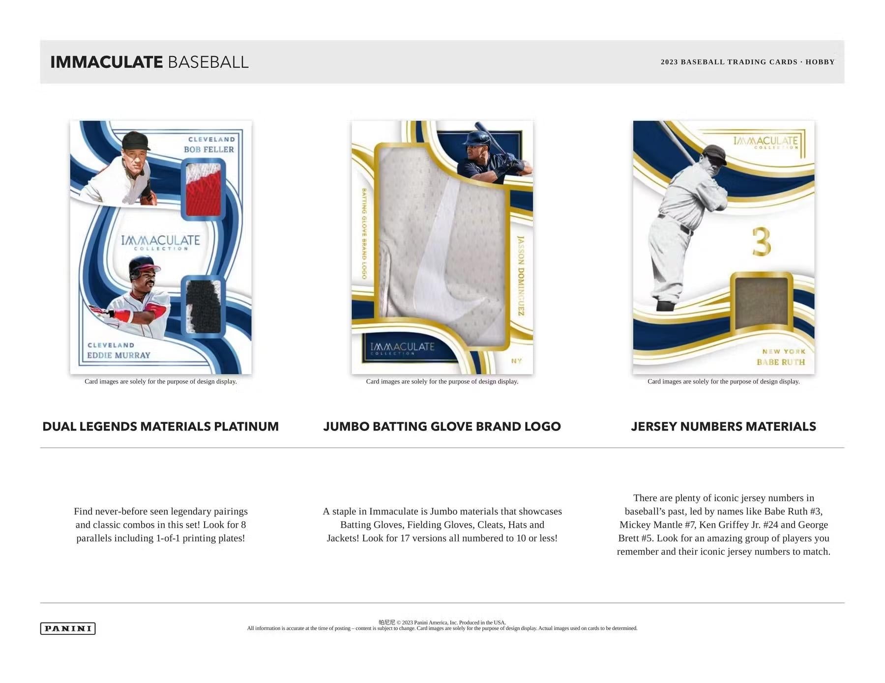 2023 Panini Immaculate Baseball Hobby Box