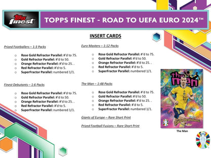 2024 Topps Finest Road to UEFA Euro Soccer Hobby Box