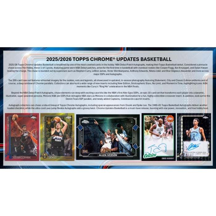 2025/26 Topps Chrome Update Series Basketball Blaster Box (Presell)