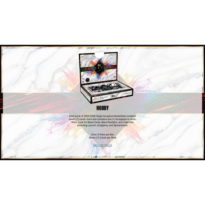2025/26 Topps Inception Basketball Hobby Box