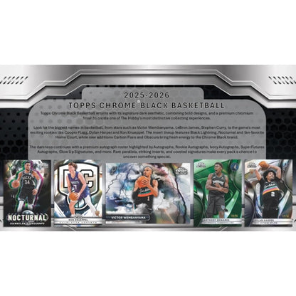 2025/26 Topps Chrome Black Basketball Hobby Box