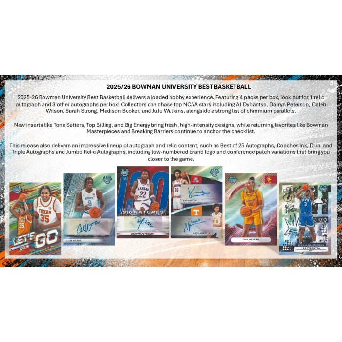 2025/26 Bowman University Best Basketball Hobby Box