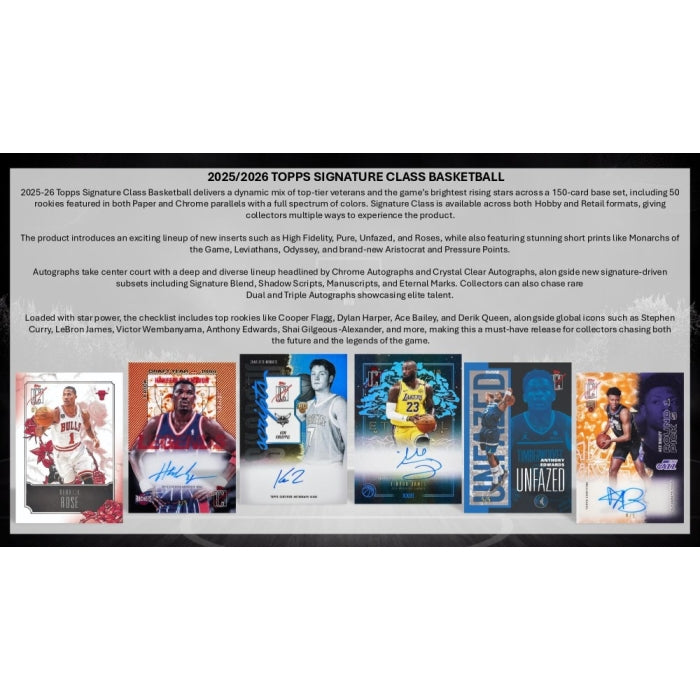 2025/26 Topps Signature Class Basketball Hobby Jumbo Box (Presell)