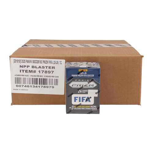 2025-26 Panini Prizm FIFA Soccer 6-Pack Blaster 20-Box Case