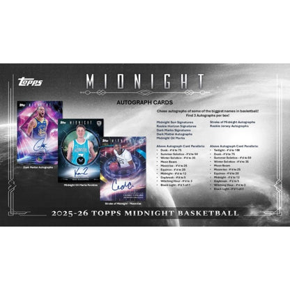 2025/26 Topps Midnight Basketball Hobby Box