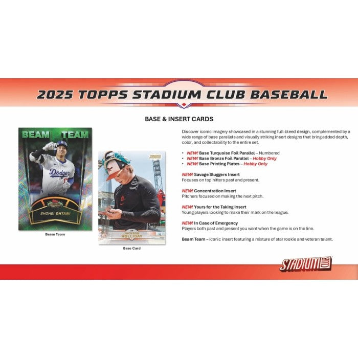 2025 Topps Stadium Club Baseball 8-Pack Blaster 40-Box Case