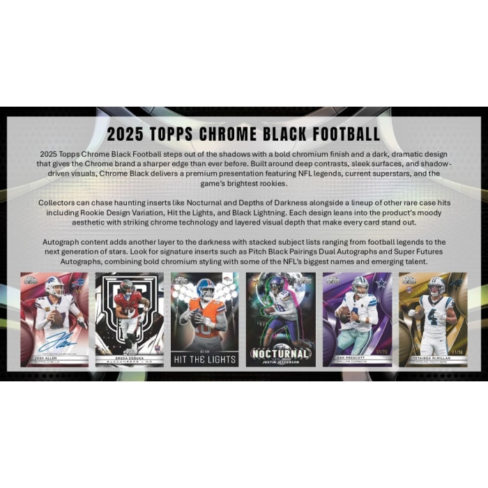 2025 Topps Chrome Black Football Hobby Box