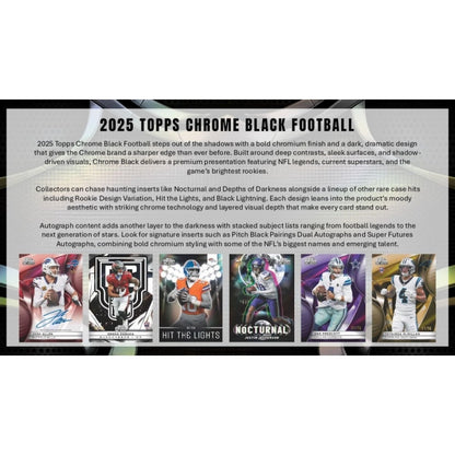 2025 Topps Chrome Black Football Hobby Box