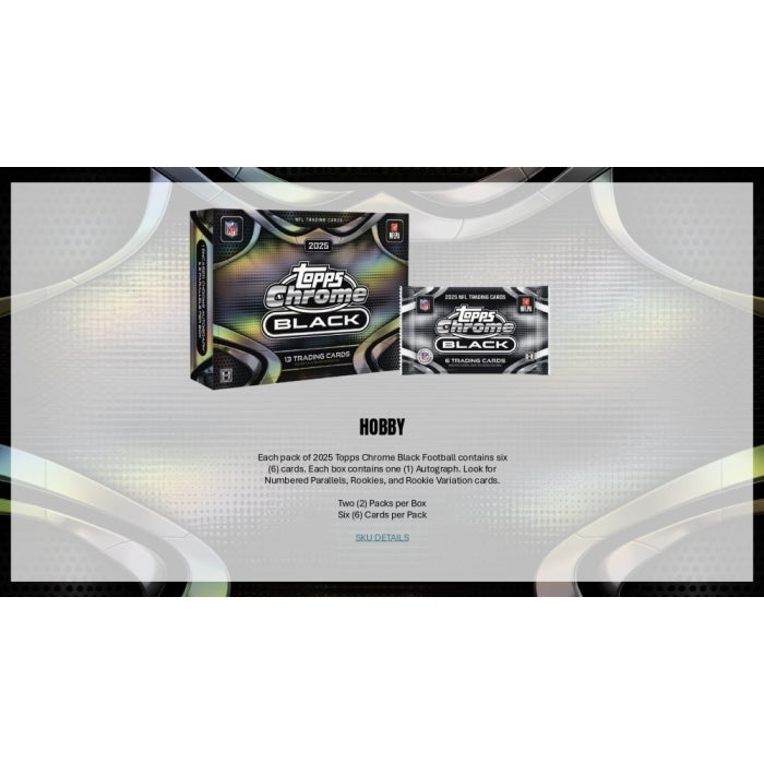 2025 Topps Chrome Black Football Hobby Box