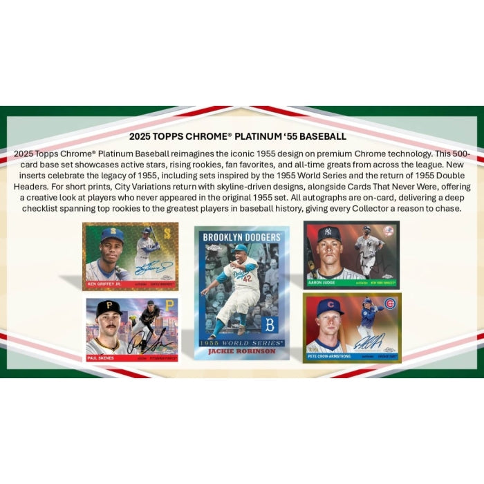 2025 Topps Chrome Platinum '55 Baseball Hobby 12-Box Case (Presell)