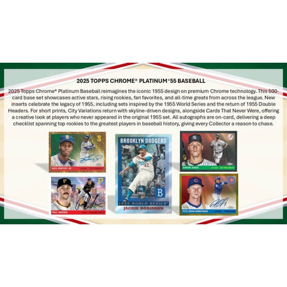 2025 Topps Chrome Platinum '55 Baseball Hobby 12-Box Case (Presell)