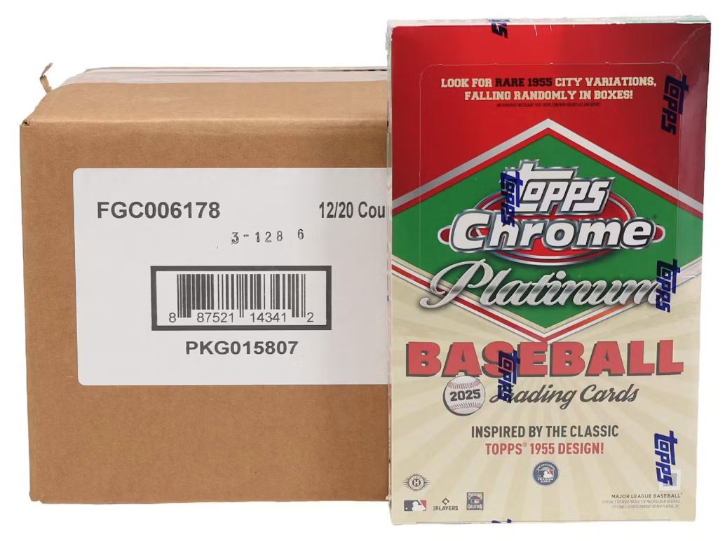2025 Topps Chrome Platinum '55 Baseball Hobby 12-Box Case (Presell)
