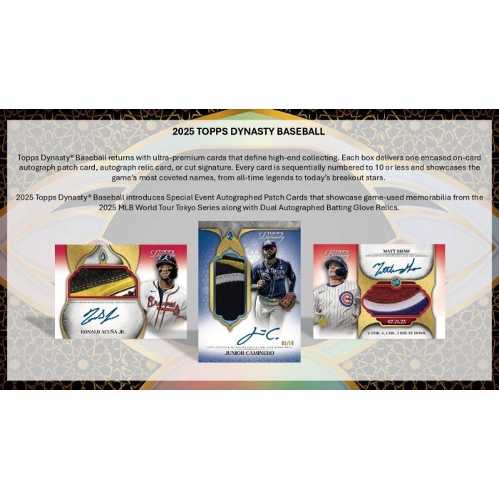 2025 Topps Dynasty Baseball Hobby Box