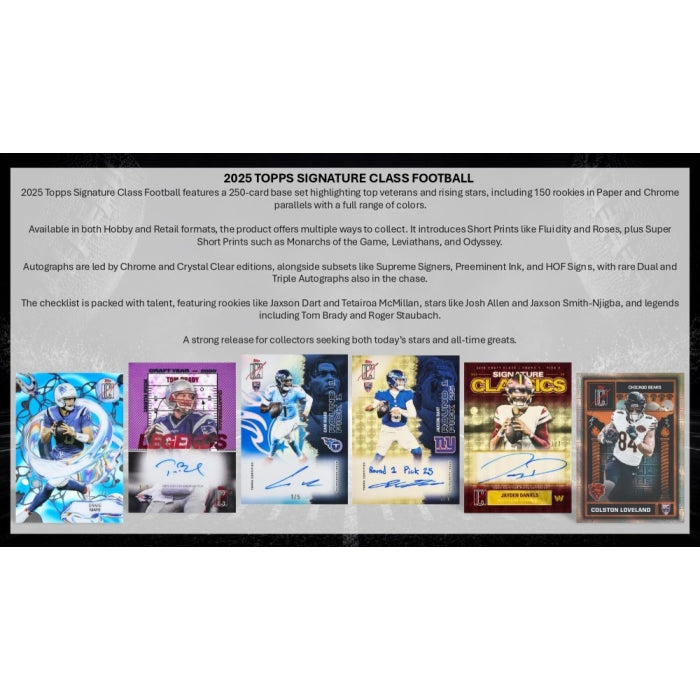 2025 Topps Signature Class Football Hobby Jumbo Box (Presell)