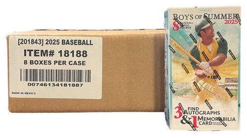 2025 Panini Boys of Summer Baseball Hobby 8-Box Case