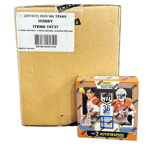 2025 Panini NIL Texas Longhorns Hobby 20-Box Case