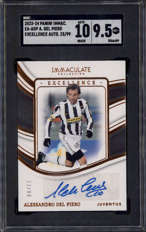 2023 Immaculate Excellence Autograph Alessandro Del Piero Auto /99 SGC 9.5