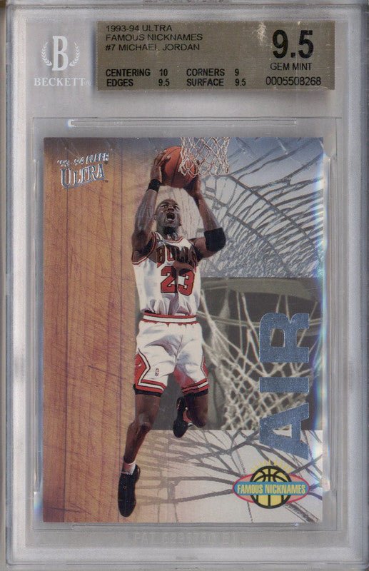 1993-94 Ultra Famous Nicknams #7 Michael Jordan BGS 9.5